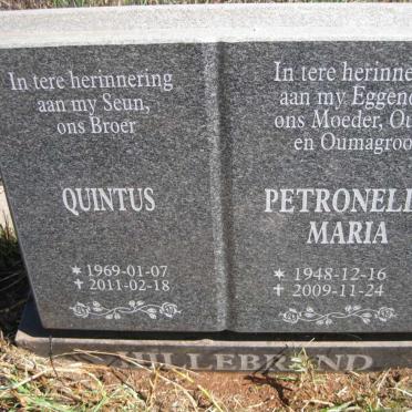 HILLEBRAND Petronella Maria 1948-2009 :: HILLEBRAND Quintus 1969-2011