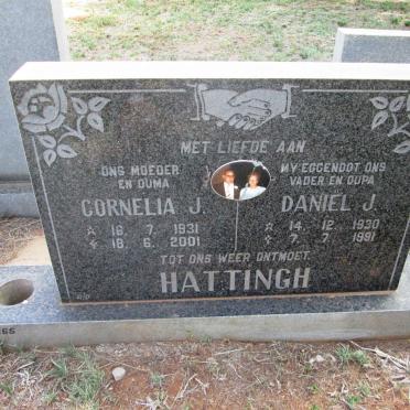 HATTINGH Daniel J. 1930-1991 &amp; Cornelia  J. 1931-2001