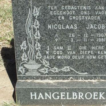 HANGELBROEK Nicolaas Jacobus 1907-1981
