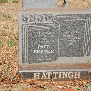 HATTINGH Paul Bester 1911-2000
