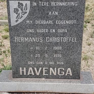 HAVENGA Hermanus Christoffel 1908-1978