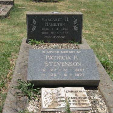 HAMILTON Margaret H. 1904-1958 :: STEVENSON Christina S. 1926 -1965 :: STEVENSON Patricia K. 1951-1977