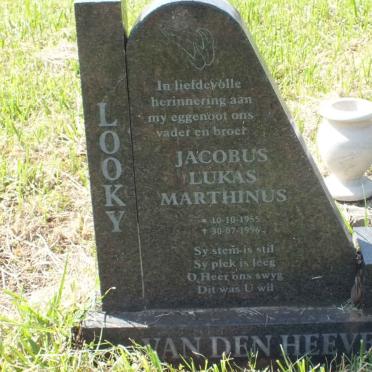HEEVER Jacobus Lukas Marthinus, van den 1955-1996