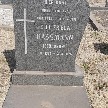 HASSMANN Elli Frieda nee GRONE 1928-1974