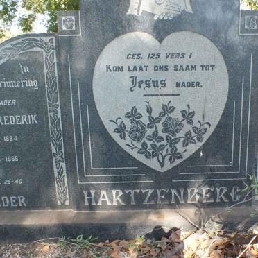 HARTZENBERG Johan Frederik 1884-1965 &amp; Cornelia Hermina Catharina DE MEYER 1896-1960
