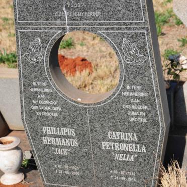 HUYSSTEEN Phillipus Hermanus, van 1925-2000 & Catrina Petronella 1932-2015