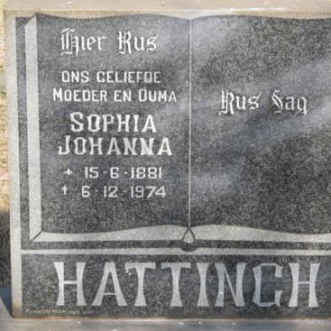 HATTINGH Sophia Johanna 1881-1974