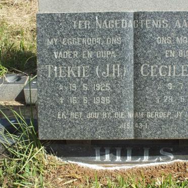 HILLS J.H. 1925-1996 &amp; A. 1926-2015