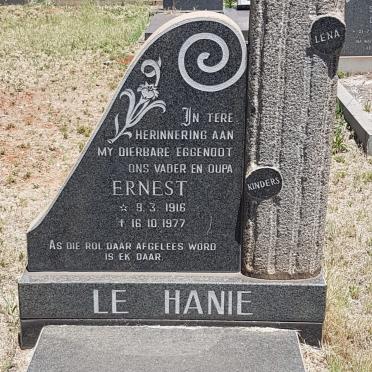HANIE Ernest, le 1916-1977
