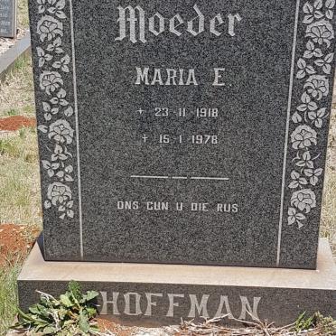 HOFFMAN Maria E. 1918-1978