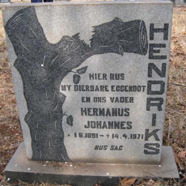 HENDRIKS Hermanus Johannes 1891-1971