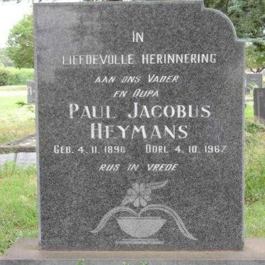 HEYMANS Paul Jacobus 1890-1967