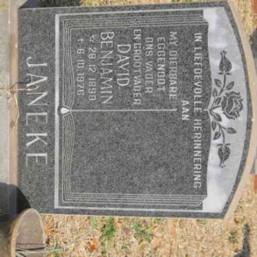 JANEKE David Benjamin 1899-1976