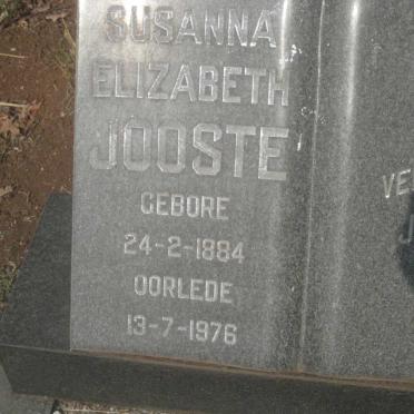 JOOSTE Susanna Elizabeth 1884-1976