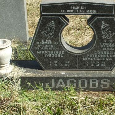 JACOBS Marthinus Wessel 1916-1996 &amp; Cornelia Petronella Magdalena 1918-2002