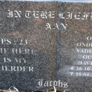 JACOBS David J. 1937-2003
