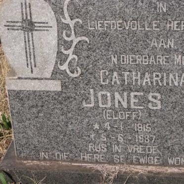 JONES Catharina J. nee ELOFF 1915-1987