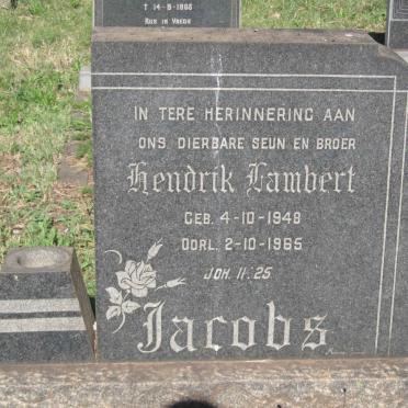 JACOBS Hendrik Lambert 1948-1965