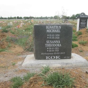 KOK Ignatius Michael 1850-1920 &amp; Susanna Theodora SCHEEPERS 1851-1920