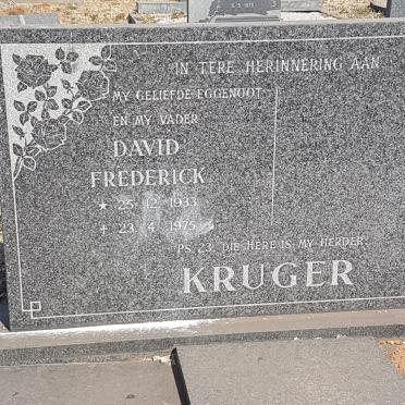 KRUGER David Frederick 1933-1975
