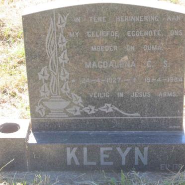 KLEYN Magdalena C.S. 1927-1984