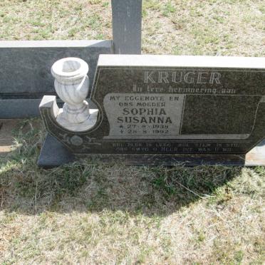 KRUGER Sophia Susanna 1938-1992