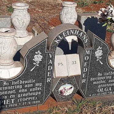 KLEINHANS Piet 1924-1999 & Olga H. 1921-2018