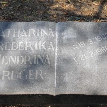 KRUGER Catharina Frederika Hendrina 1902-1980