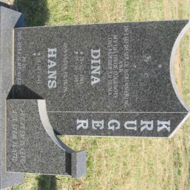 KRUGER Hans 1944- &amp; Dina 1948-2007