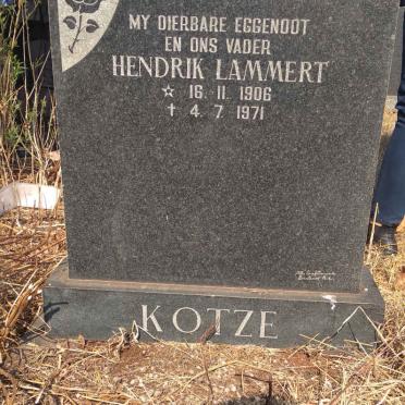 KOTZE Hendrik Lammert 1906-1971