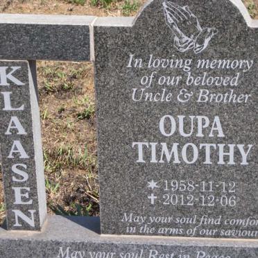 KLAASEN Timothy 1958-2012