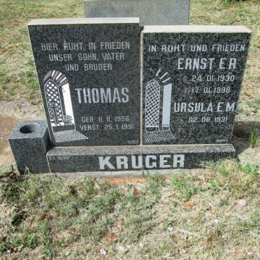 KRÜGER Ernst E.R. 1930-1998 &amp; Ursula E.M. 1931- :: KRÜGER Thomas 1956-1991
