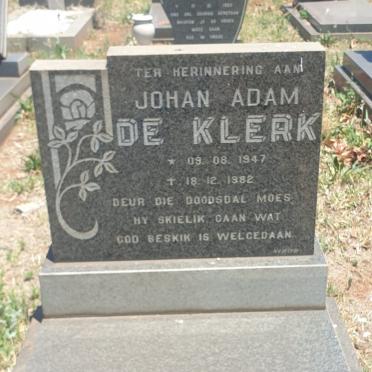 KLERK Johan Adam, de 1947-1982