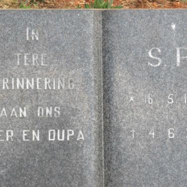 KOEKEMOER S.P. 1927-2000 &amp; Anna M.E. 1915-1986
