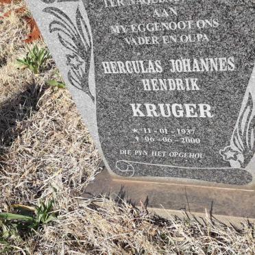 KRUGER Herculas Johannes Hendrik 1937-2000