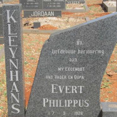 KLEYNHANS Evert Philippus 1926-1984