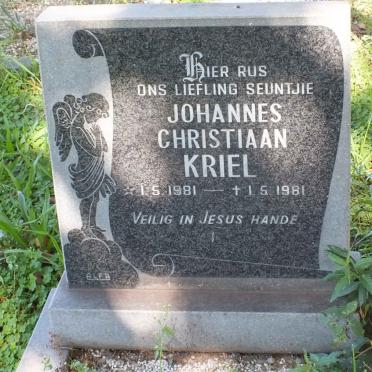 KRIEL Johannes Christiaan 1981-1981