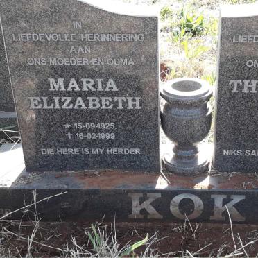 KOK Theodorus Louis 1923-2003 & Maria Elizabeth 1925-1999