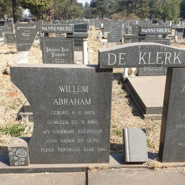 KLERK Willem Abraham, de 1923-1980 &amp; Judith Esther GREEFF 1928-1981