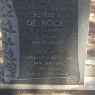 KOCK Petrus J., de 1938-1983