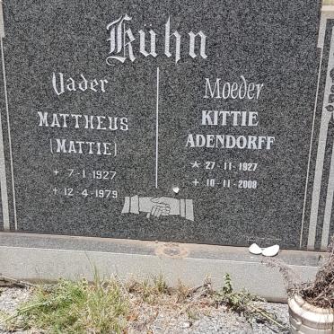 KUHN Mattheus 1927-1979 &amp; Kittie ADENDORFF 1927-2008