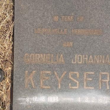 KEYSER Cornelia Johanna 1894-1978