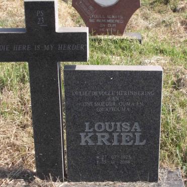 KRIEL Louisa 1925-2008
