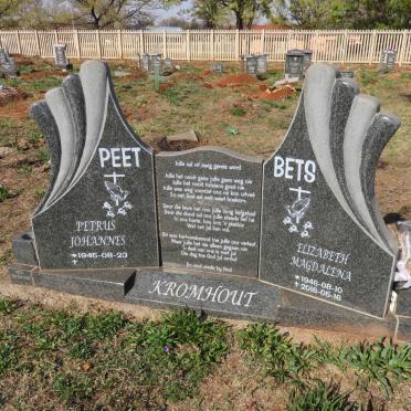 KROMHOUT Petrus Johannes 1945-  & Elizabeth Magdalena 1946-2016
