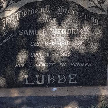 LUBBE Samuel Hendrik 1918-1965