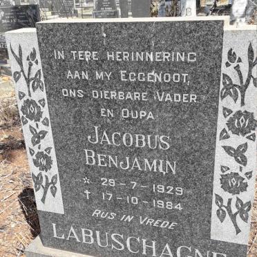 LABUSCHAGNE Jacobus Benjamin 1929-1984