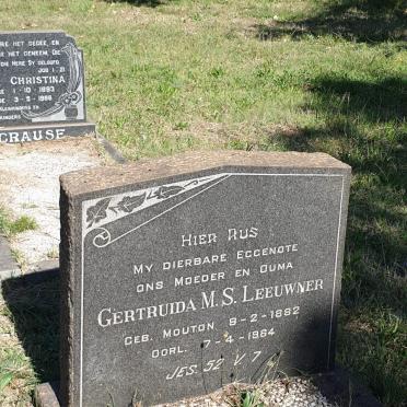 LEEUWNER Gertruida M.S. nee MOUTON 1882-1964