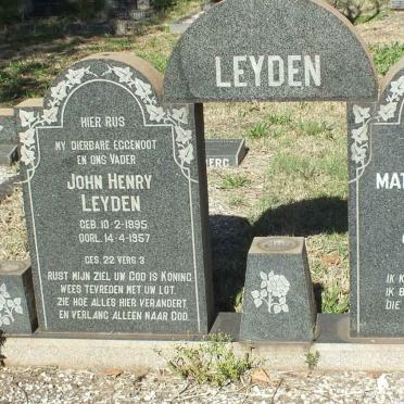 LEYDEN John Henry 1895-1957 &amp; Mathilda Jane 1893-1977