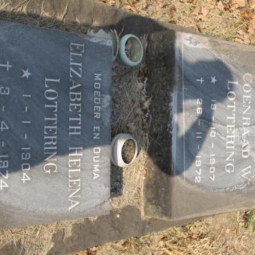 LOTTERING Coenraad W. 1907-1972 &amp; Elizabeth Helena 1904-1974