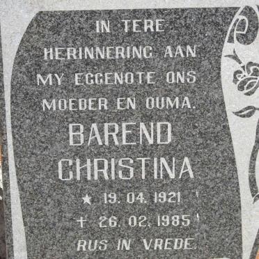 LINDE Pieter Frederik, v.d. 1911- &amp; Barend Christina 1921-1985